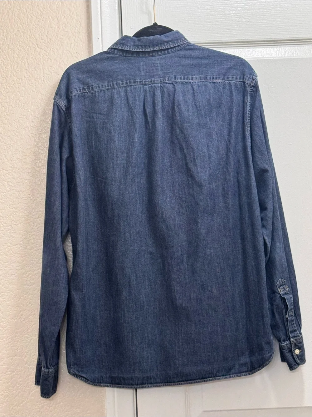 J.Crew Men's Slim Fit Denim Button Down Shirt XL Indigo Blue Long Sleeve